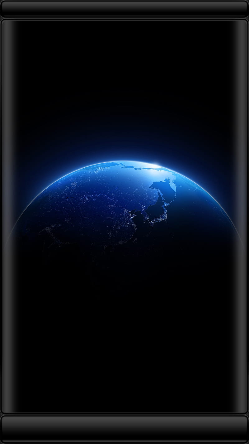 Earth, beauty, black, blue, edge style, s7, super design, HD phone wallpaper