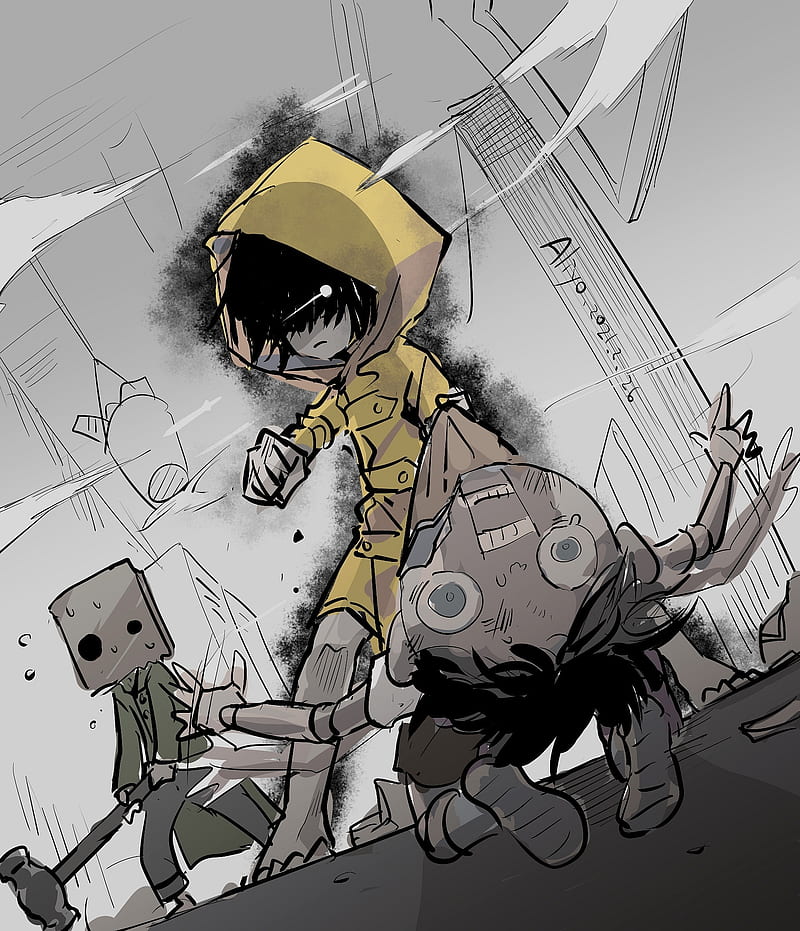 Little nightmares, anime, game, little nightmares 2, momo, six, HD