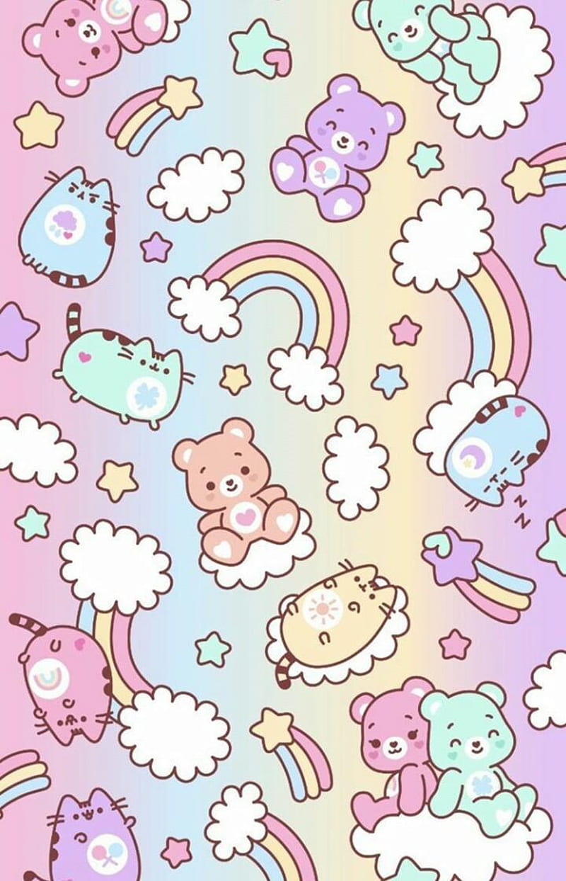 Cute kawaii background, Adorable Kawaii, HD phone wallpaper