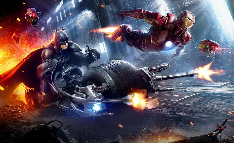 Iron Man Batman, iron-man, batman, superheroes, behance, artwork, artist,  HD wallpaper | Peakpx