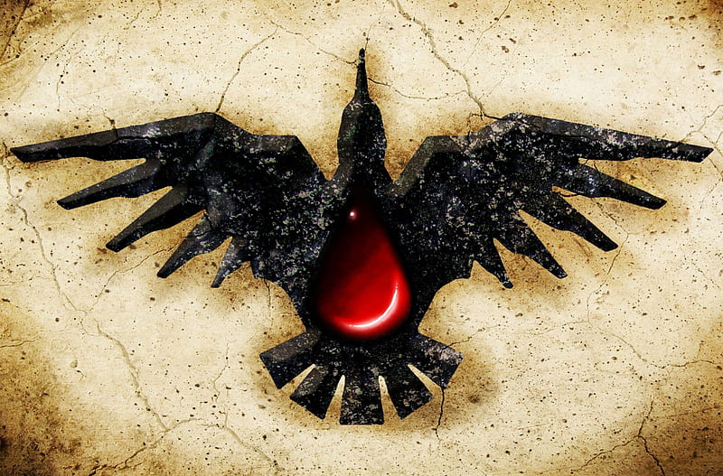 Blood Ravens emblem, space, emblem, 000, 40, marines, blood, ravens, warhammer, warriors, logo, k, HD wallpaper