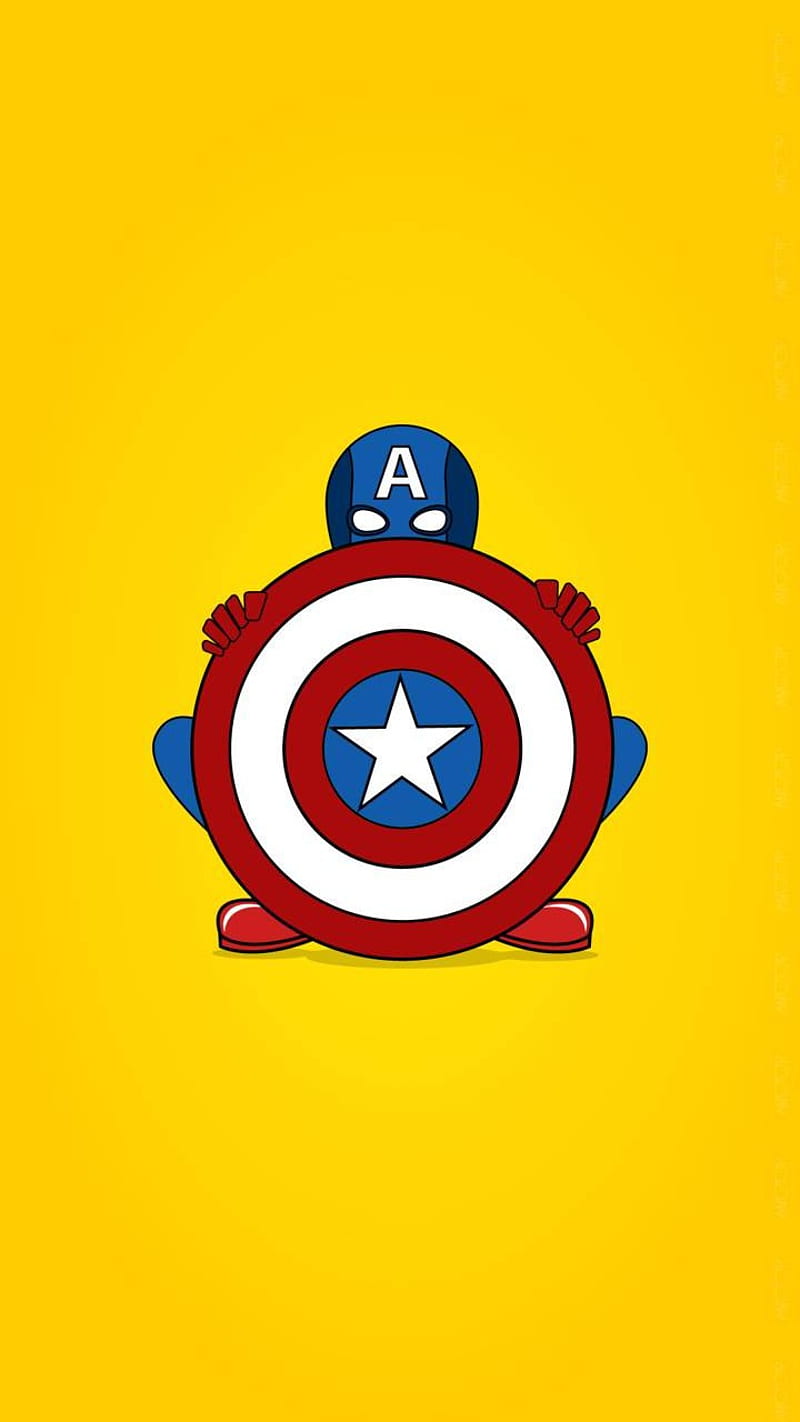 Captain America, cap, caption america, first avenger, yellow, usa, fecklessabandon, feckless, capitan, HD phone wallpaper