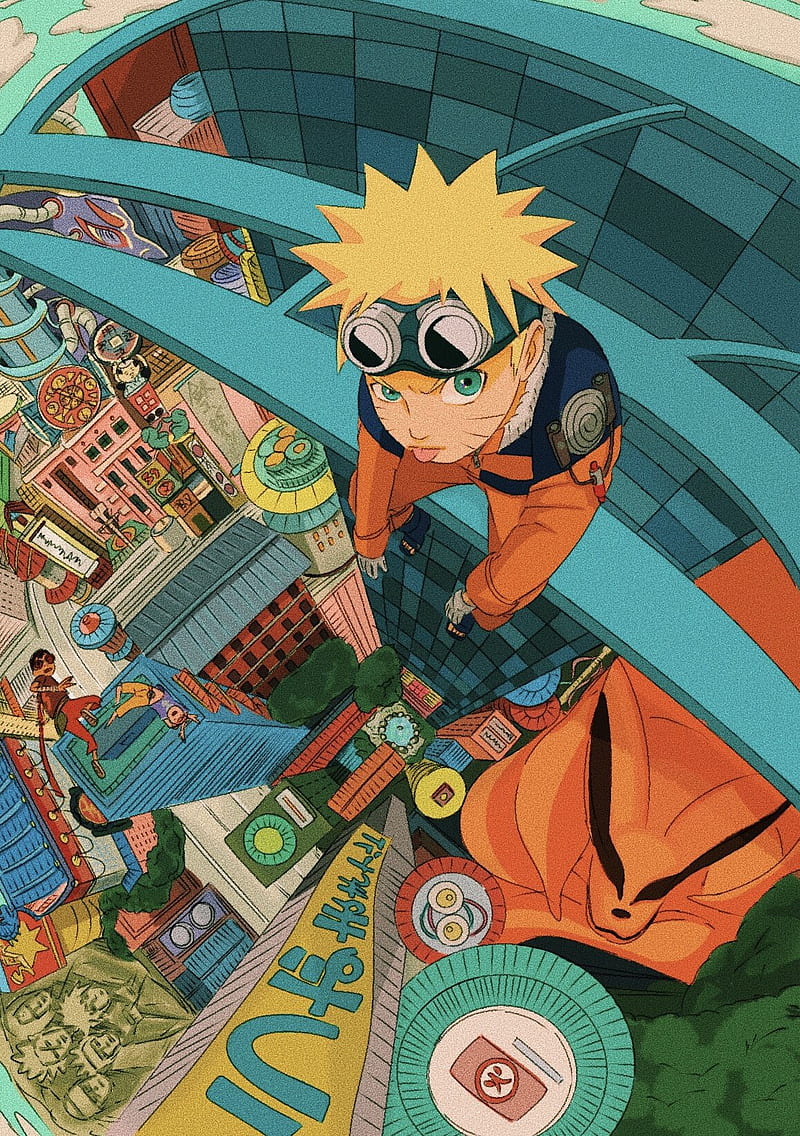 Naruto, escuro, cidade, naruto classico, HD phone wallpaper