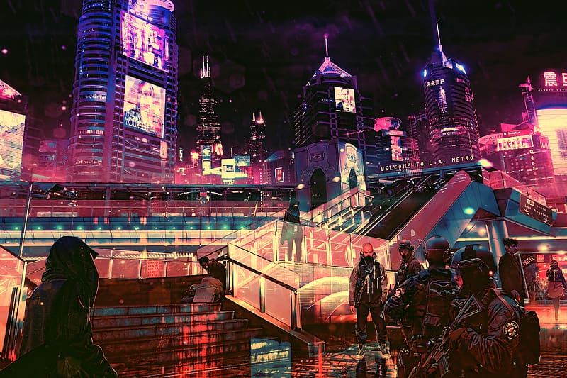 Cyberpunk, Sci Fi, Futuristic, Futuristic City, Cyberpunk Cityscape, HD wallpaper