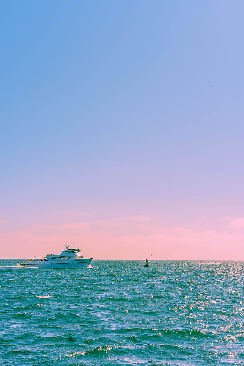 white yacht sailing during day, HD phone wallpaper