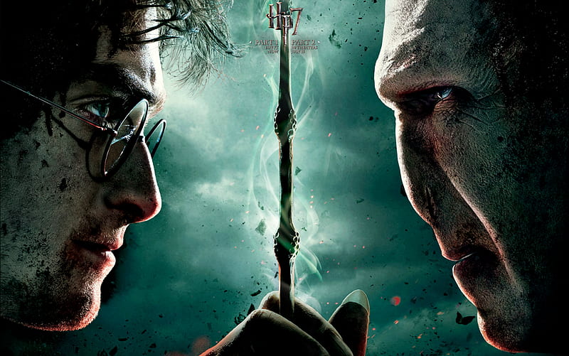 Harry Potter and the Deathly Hallows Part 2, hp7 part 2, deathly hallows, movie, eldar wand, harry potter, voldemort, HD wallpaper