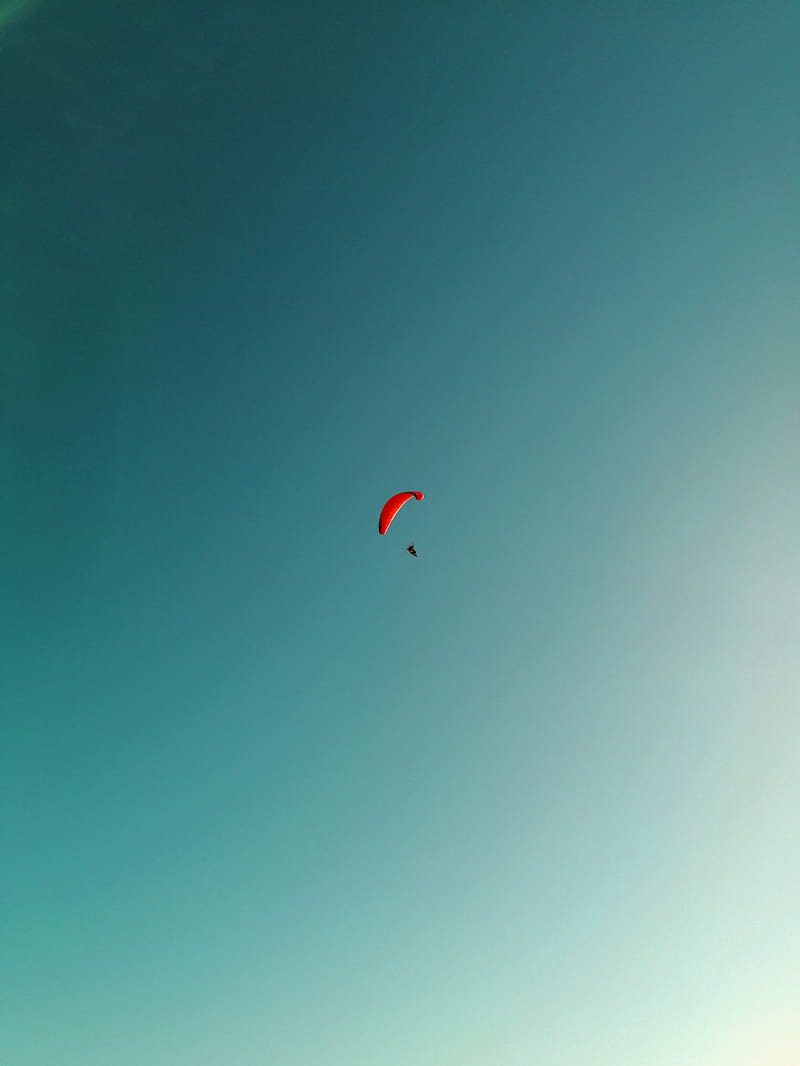 Blue skies, cloud, sky, skydiving, graphy, HD phone wallpaper