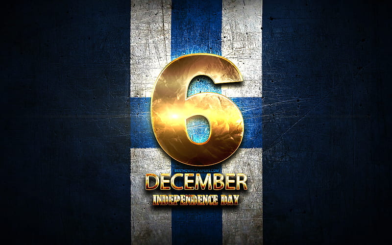 Finlands Independence Day, December 6, golden signs, Finnish national holidays, Finland Public Holidays, Finland, Europe, Independence Day of Finland, HD wallpaper