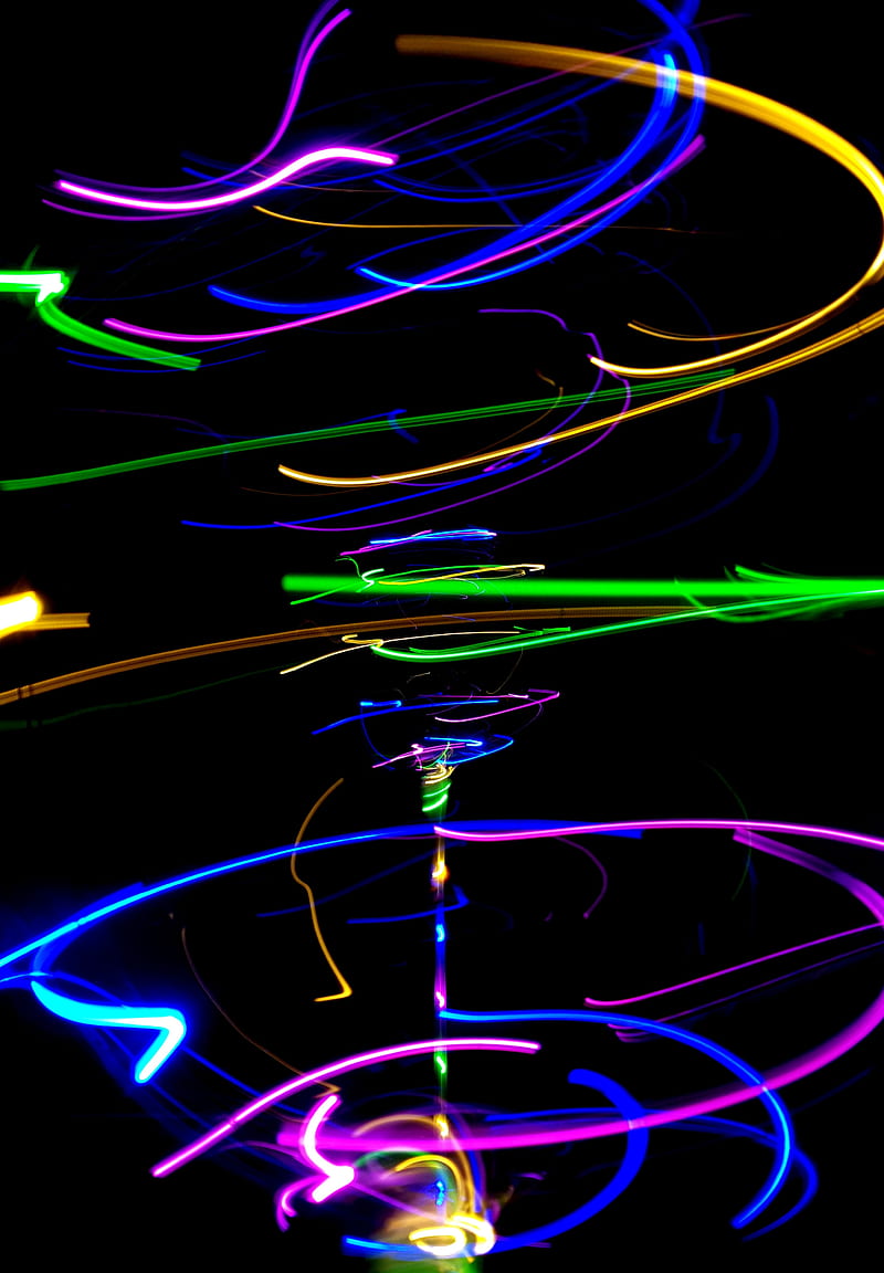 abstraction, glow, long exposure, multicolored, HD phone wallpaper