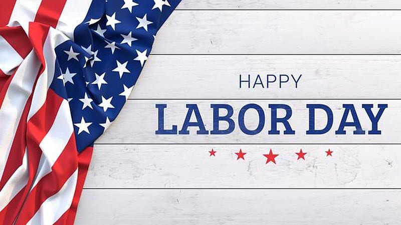 Happy Labor Day US Flag In White Wood Board Background Labor Day, HD wallpaper