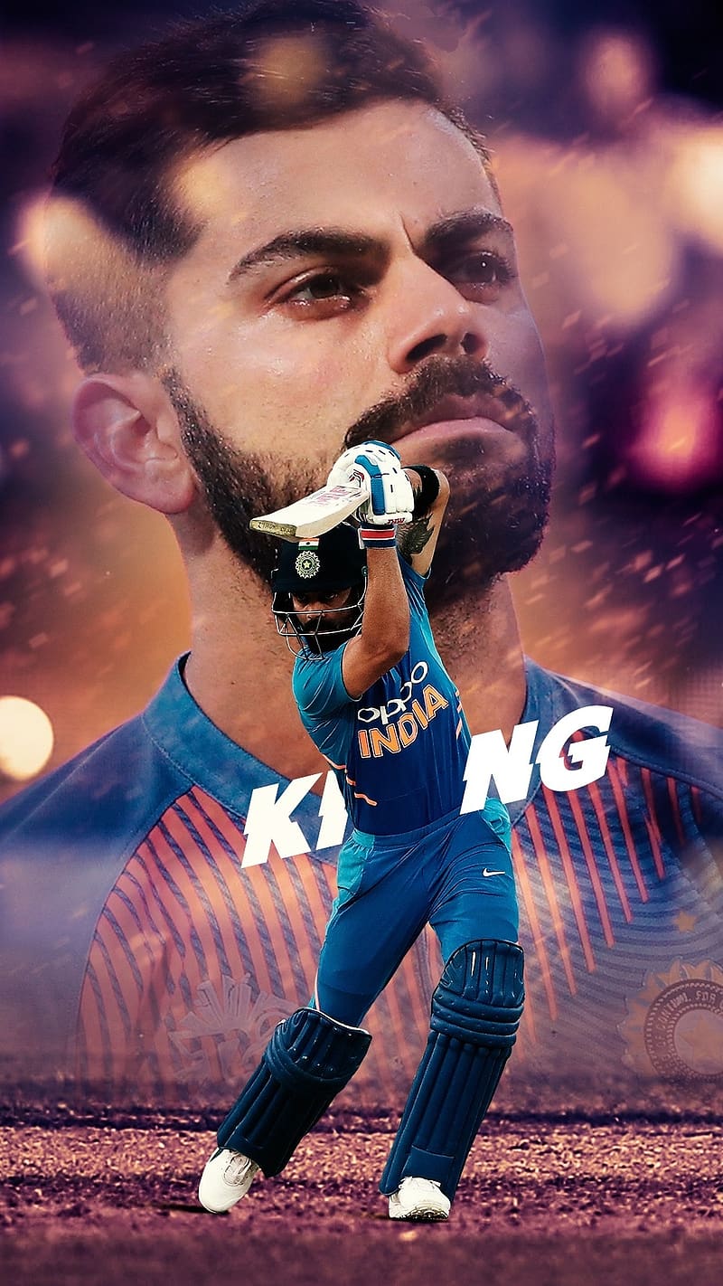 Virat Kohli Batting , virat kohli , batting, king kohli, cricketer, sports, face background, HD phone wallpaper