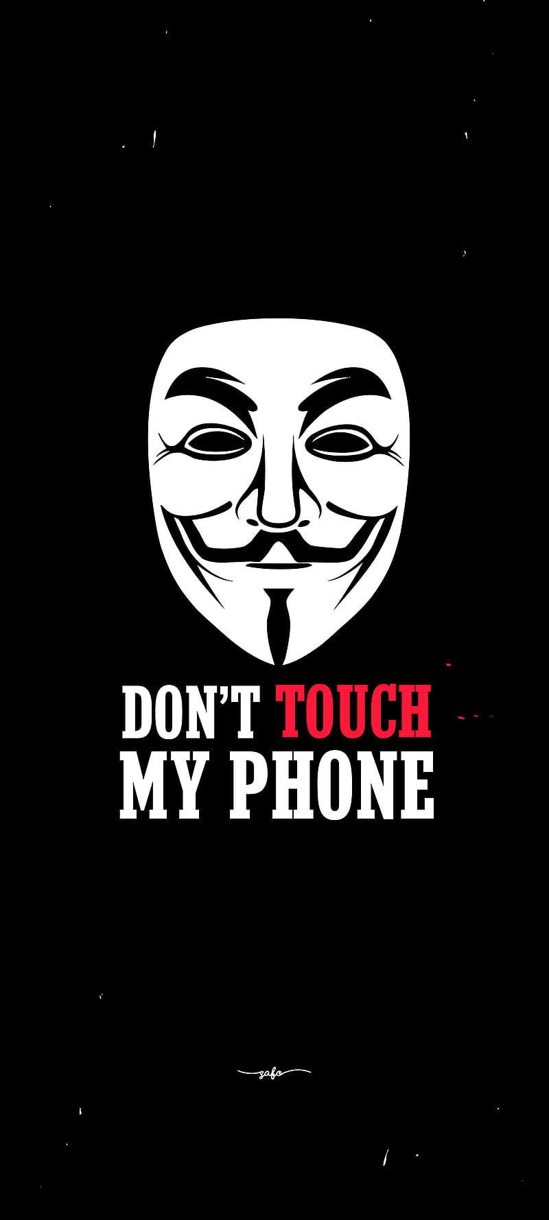 Anonymous , 2021, black, hack, hacker, mask, myphone, red, HD phone wallpaper