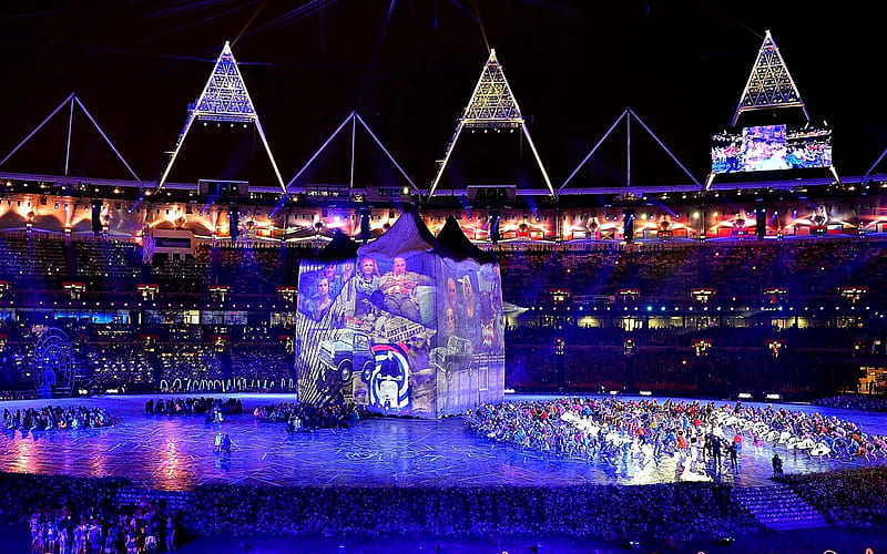 Opening Ceremony London 2012 Blue, HD wallpaper