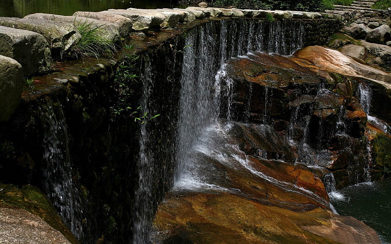 beautiful natural park-The worlds most beautiful waterfall landscape, HD wallpaper