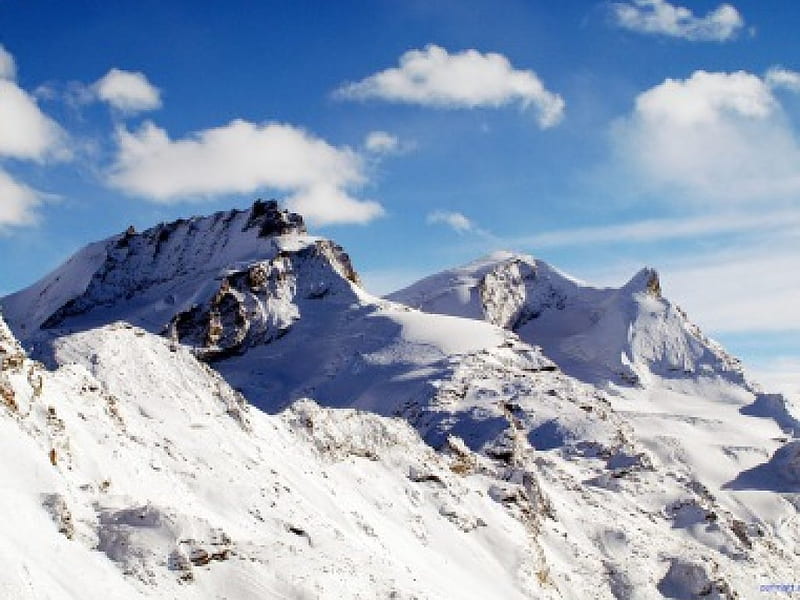 zermatt mountains view1, exotic, snow, mountains, skyline, beauty, nature, HD wallpaper