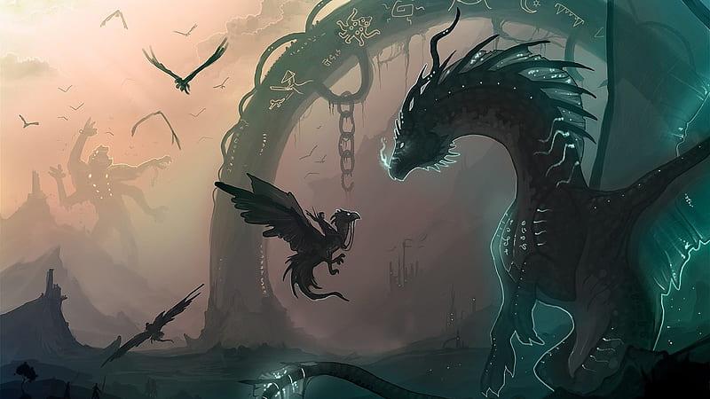 fantasy dragon background
