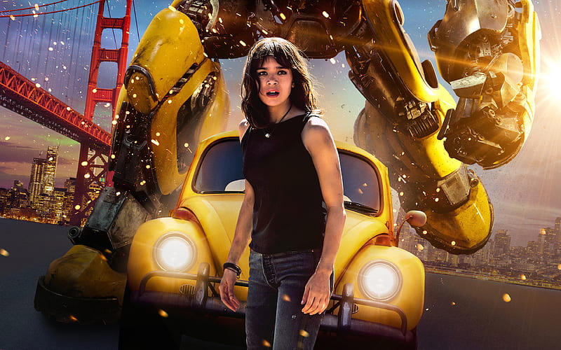 Charlie Watson, Bumblebee Movie, poster, 2018 movie, Bumblebee, Hailee Steinfeld, HD wallpaper