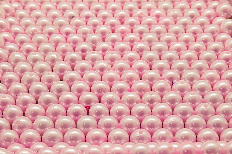 Pink and White Beads on Pink Textile, HD wallpaper