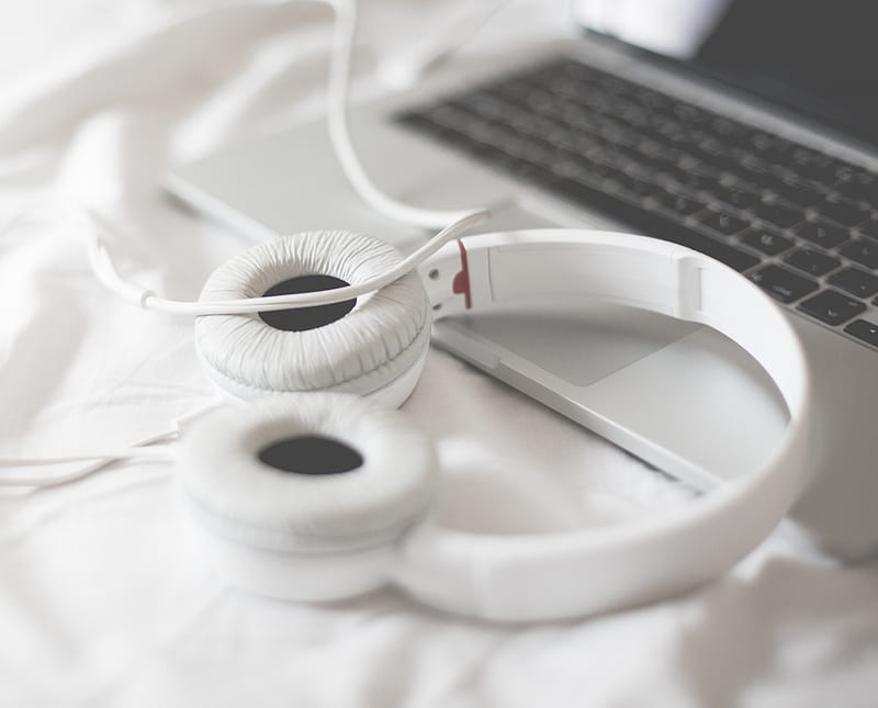 Music, headphone, soul, white, HD wallpaper