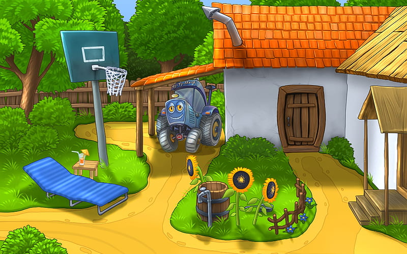 Small farm house Cartoon character -, HD wallpaper | Peakpx