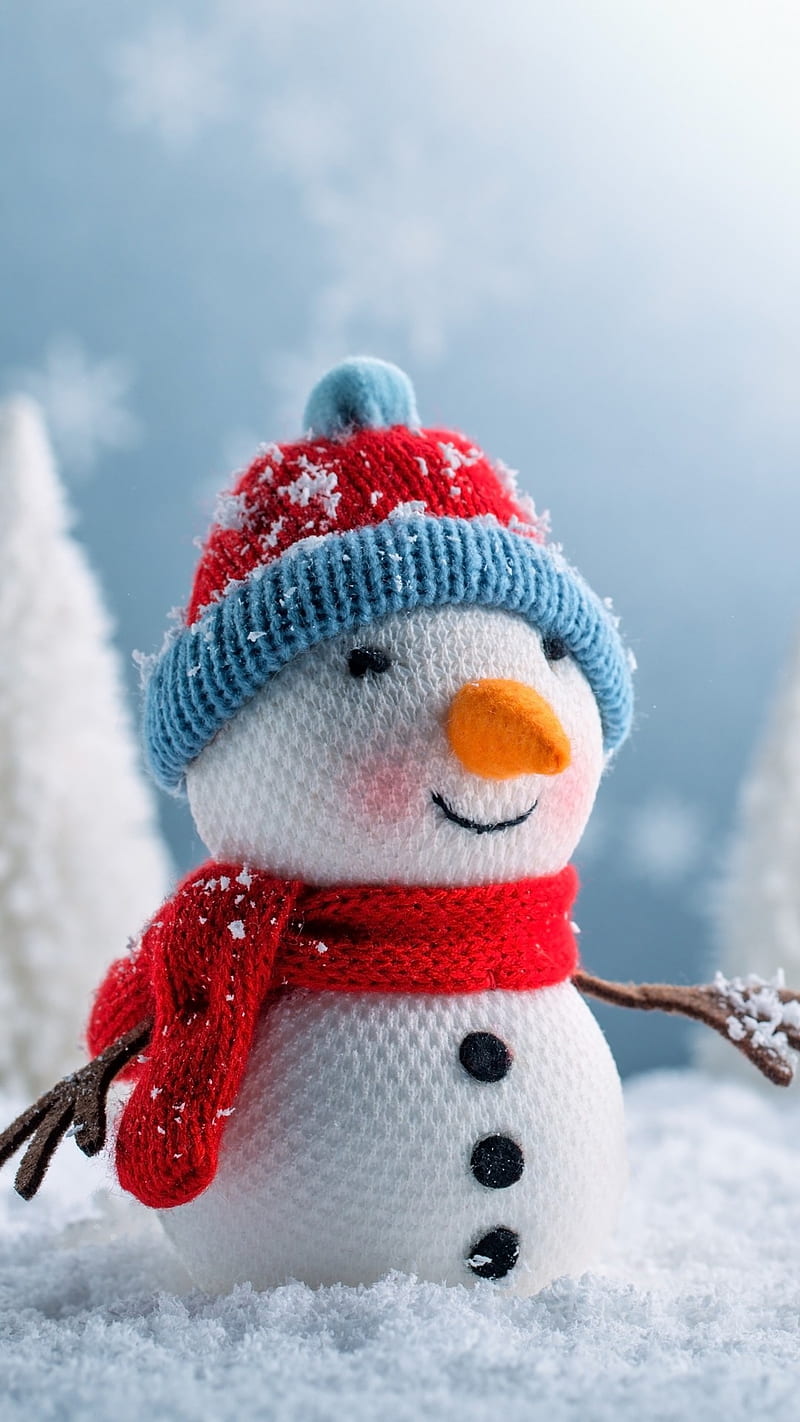 Snowman, 2018, holidays, new year, winter, x mas, HD phone wallpaper