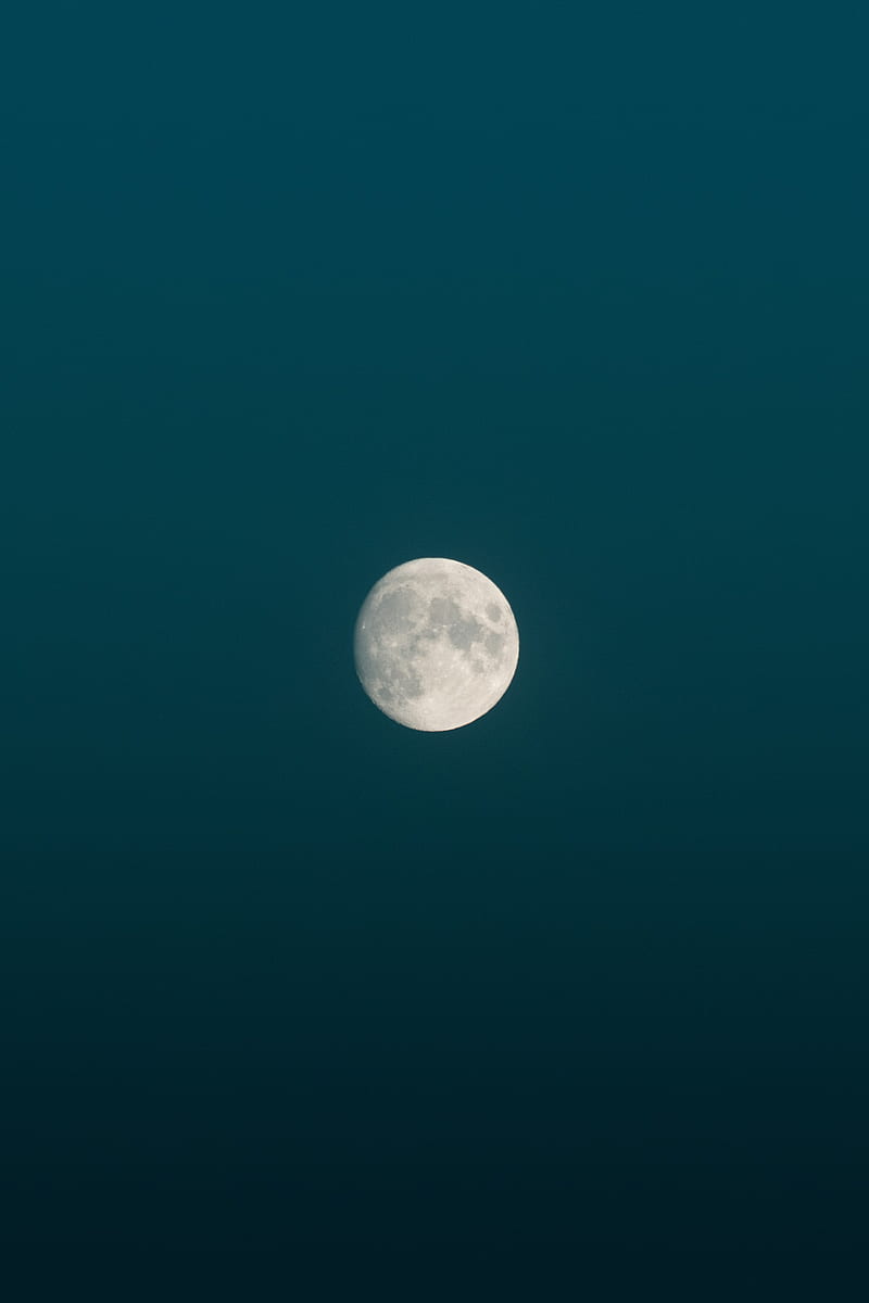moon, full moon, night, minimalism, HD phone wallpaper