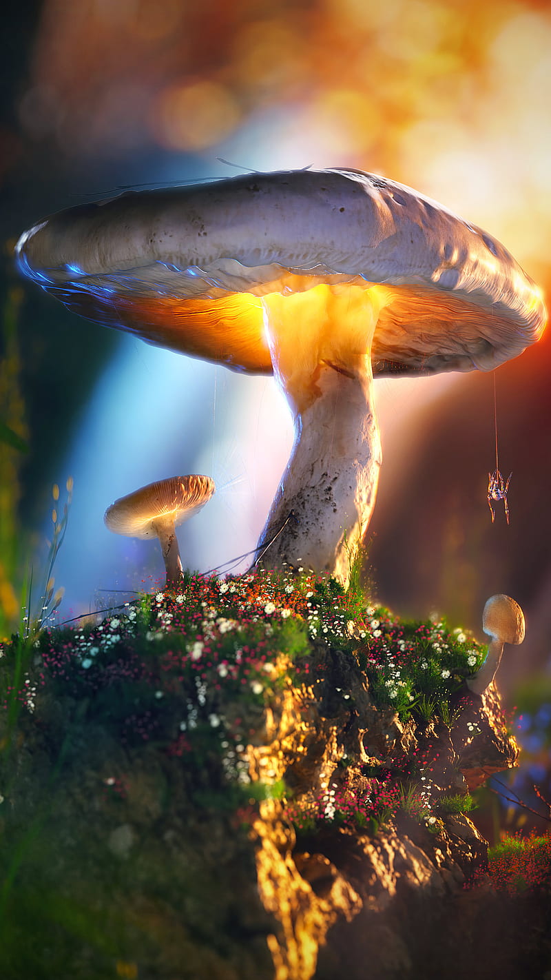 Mighty, Alex, color, fungus, macro, mushroom, nature, spirer, HD phone wallpaper