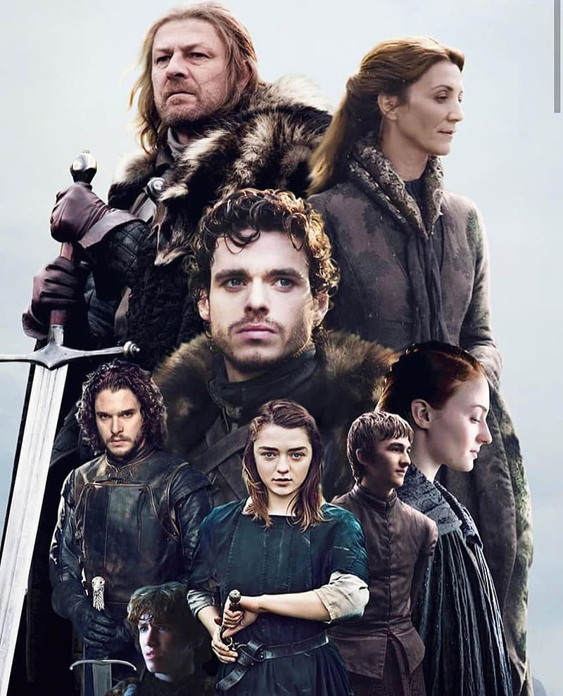 Starks family, game of thrones, hbo, HD phone wallpaper