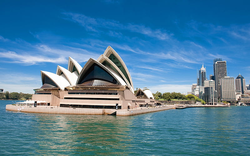 Sydney, Bay, Sydney Opera House, Landmark, Summer, Musical Theater, Australia, HD wallpaper