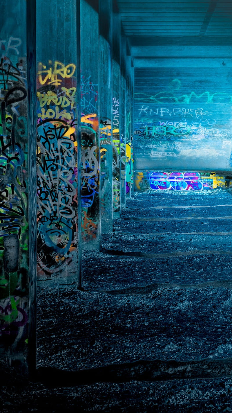 Graffiti, art, blue, desenho, drawings street, walls, words, HD phone wallpaper