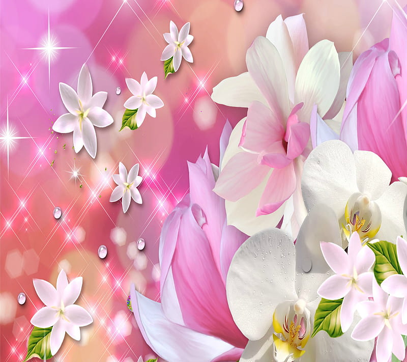 Pink Dreams, flowers, pink white, HD wallpaper | Peakpx