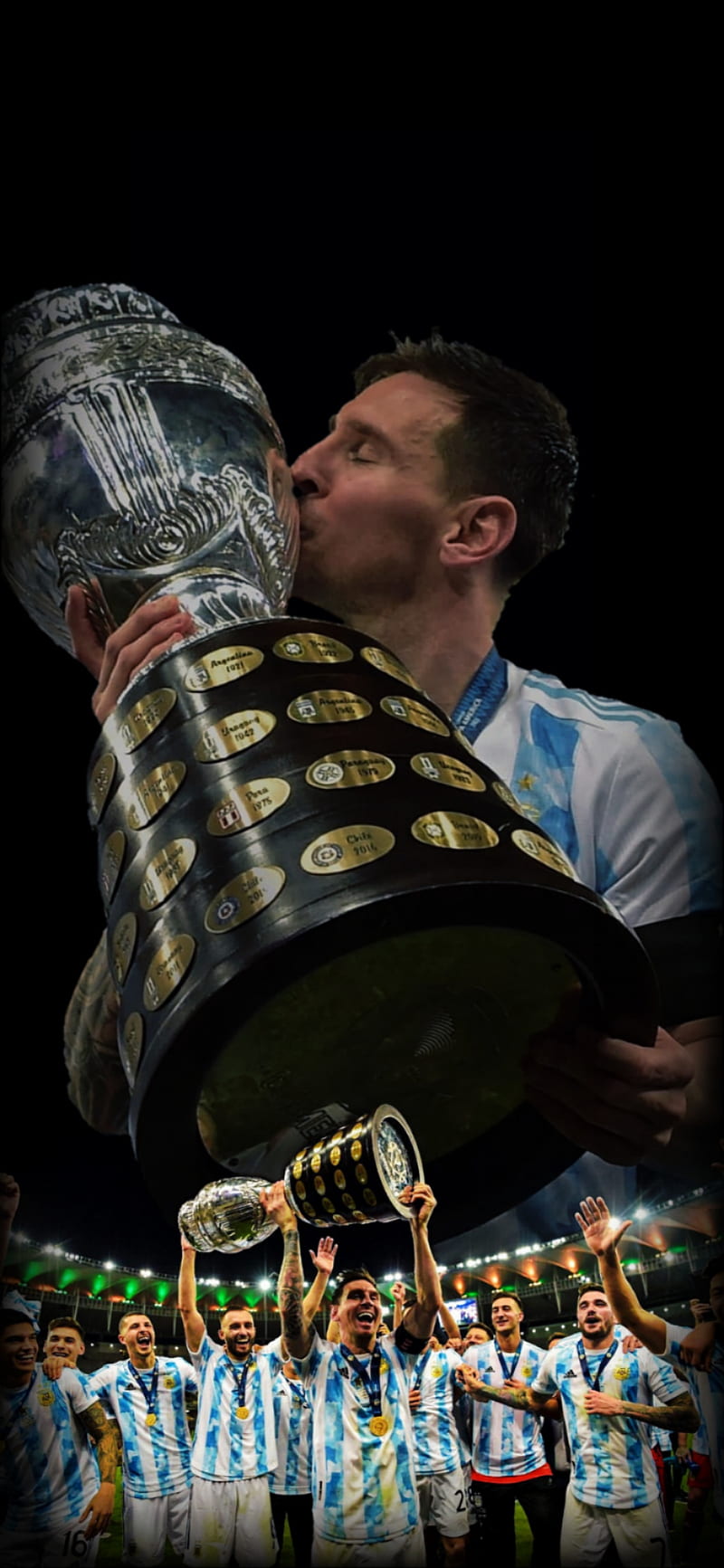 Lionel Messi copa america 2021 messi 2021 argentina captain kiss  trophy HD wallpaper  Peakpx