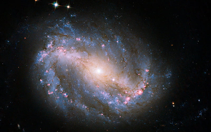 Barred Spiral Galaxy, BEAUTY, GALAXY, SPACE, COSMOS, HD wallpaper