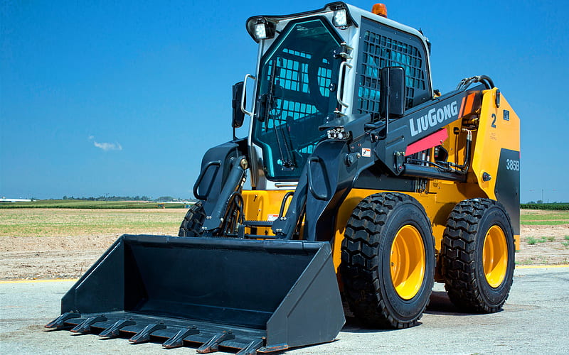 LiuGong CLG 385B, mini loaders, 2021 loaders, construction machinery, loader in career, special equipment, construction equipment, LiuGong, R, HD wallpaper