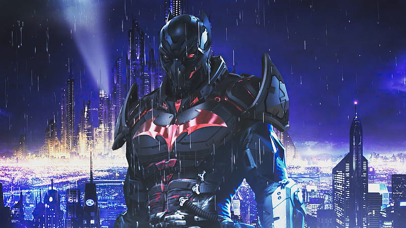 Cyber Batman Beyond , batman, superheroes, artwork, artist, artstation, HD wallpaper
