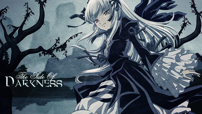 The Side of Darkness, dress, suigintou, gothic, anime, dark, lolita, rozen maiden, HD wallpaper