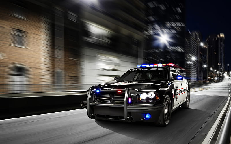 Dodge Charger police cars, 2017 cars, american police, Dodge, HD wallpaper