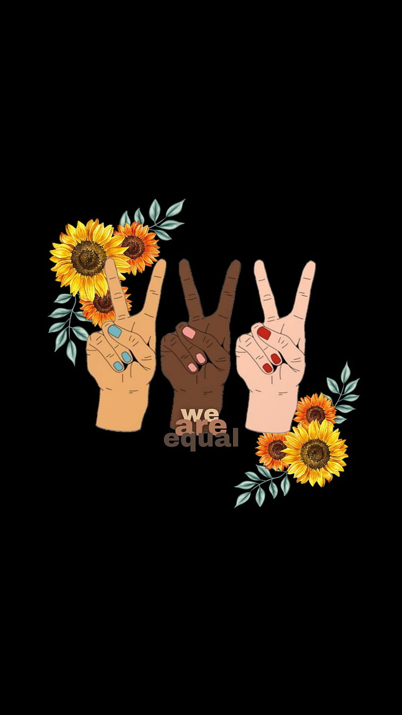 BLM , black, blm, equality, hands, simple, skin, we are equal, HD phone wallpaper