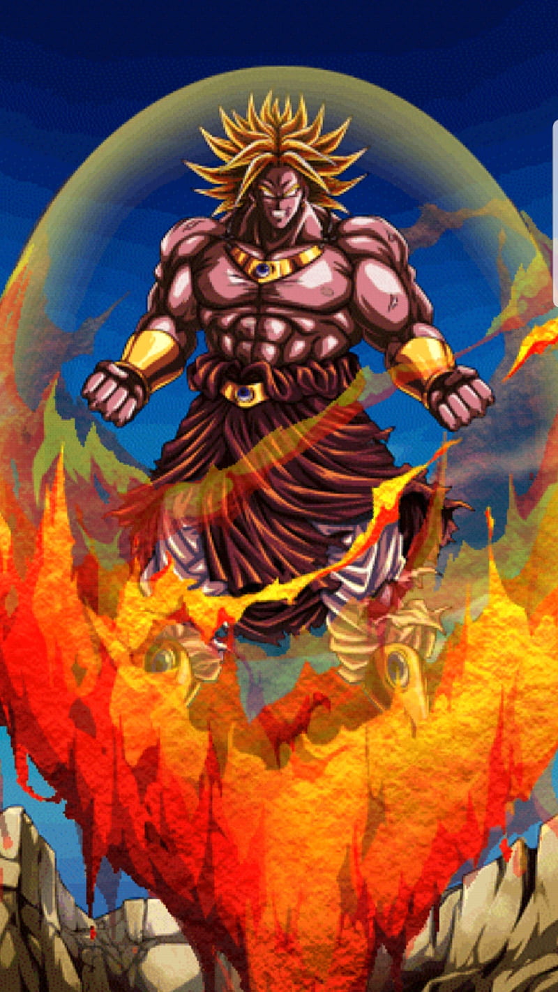 Classic Ssj Broly, dragonball, dragonballz, dokkan, lava, red