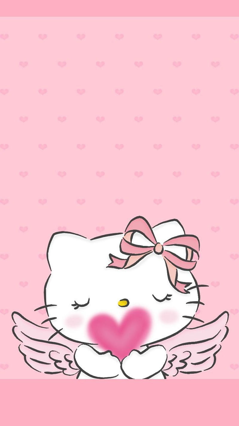 HK Angel, hello kitty, pink, HD phone wallpaper
