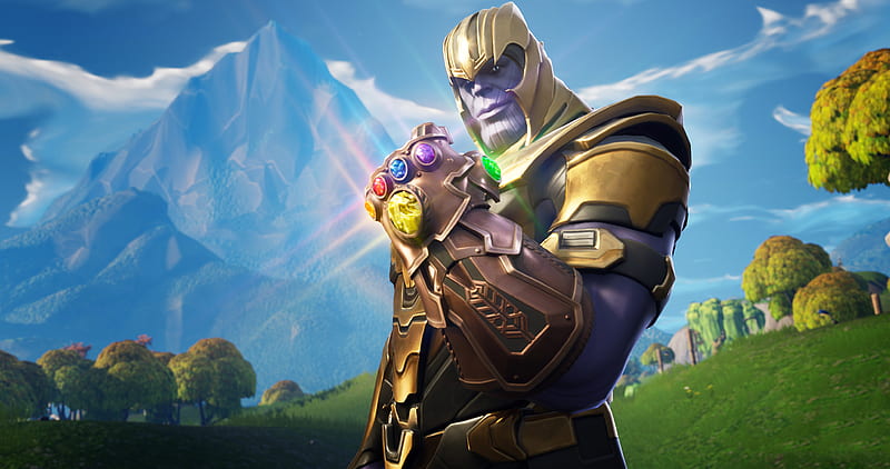 Thanos In Fortnite Battle Royale, thanos, avengers-infinity-war, movies, 2018-movies, games, fortnite, HD wallpaper