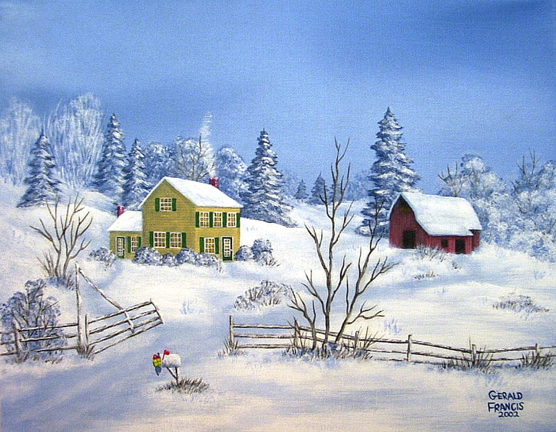 Top 95+ imagen winter farmhouse background - Thpthoanghoatham.edu.vn