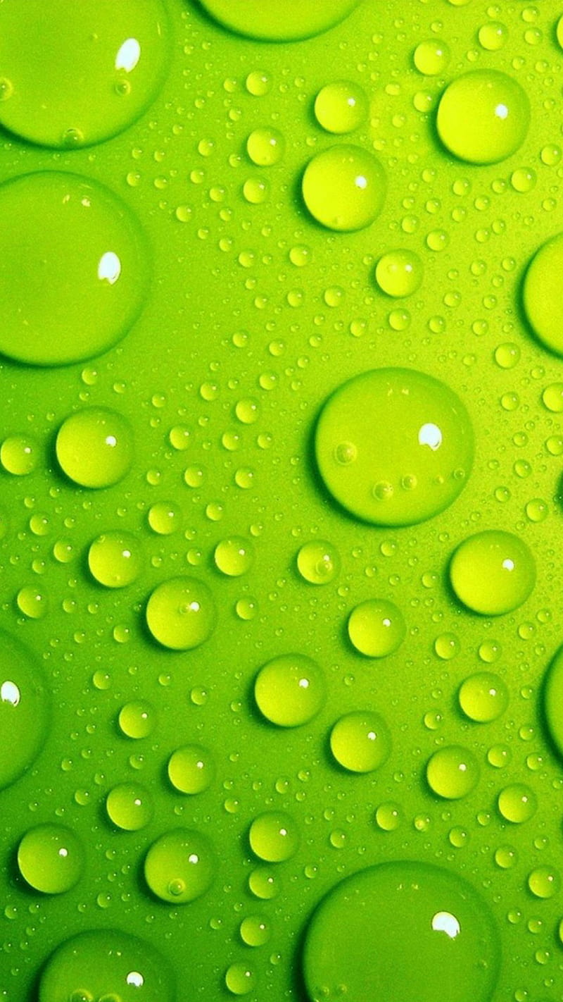 Droplets Green, HD phone wallpaper