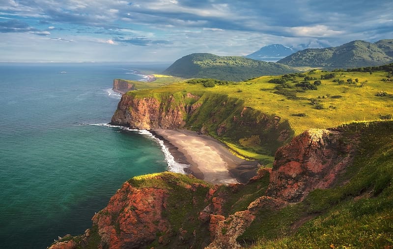 Russia, Coastline, Kamchatka, Far East, HD wallpaper