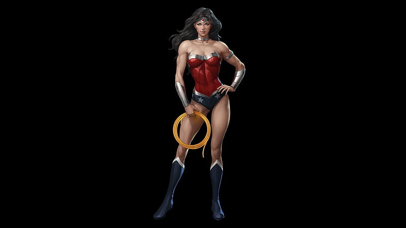 Wonder Woman, fantasy, luminos, girl, black, comics, artgerm, HD wallpaper  | Peakpx