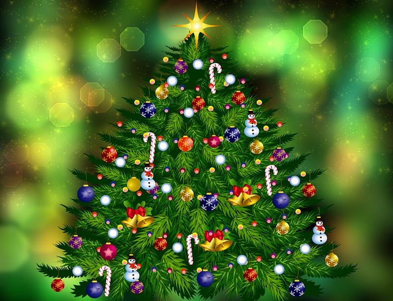 Christmas tree, pretty, lovely, christmas, holiday, decoration ...