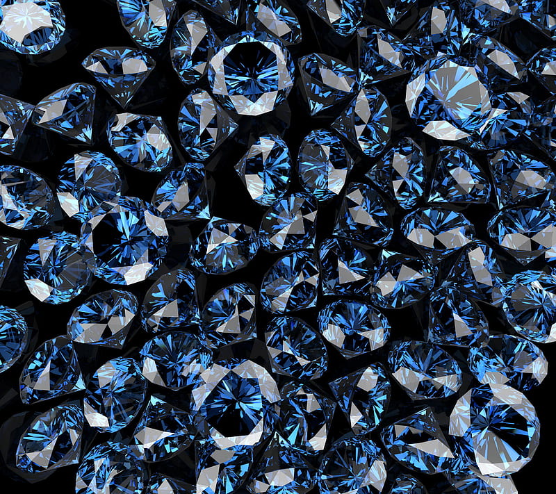 Diamonds, blue, brilliant, jem, HD wallpaper
