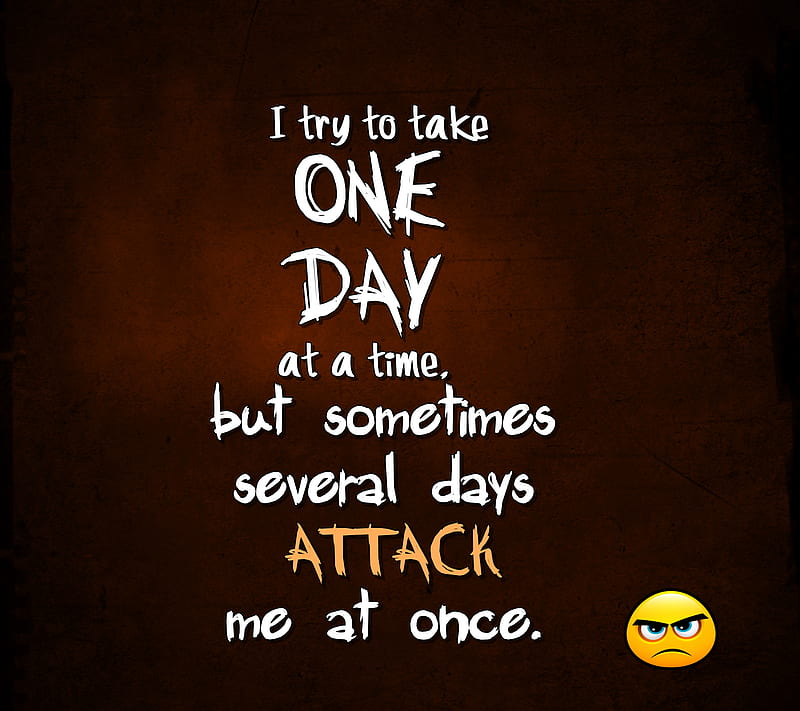 attack me, attack, cool, day, funny, new, quote, saying, several, sign, time, HD wallpaper
