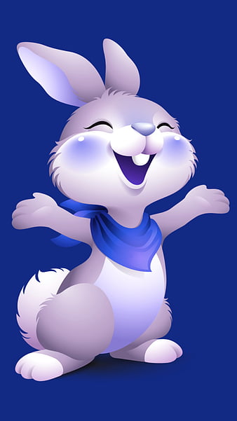 Happy Rabbit, animal, fantasy, HD phone wallpaper | Peakpx