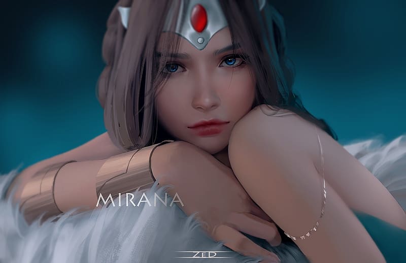 Mirana, z ed, zedart, art, trungbui42, face, girl, zed, fantasy, HD wallpaper